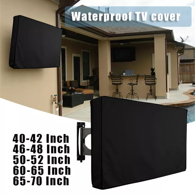 Waterproof Foldable Dustproof TV Cover Outdoor Patio Flat Television Protector