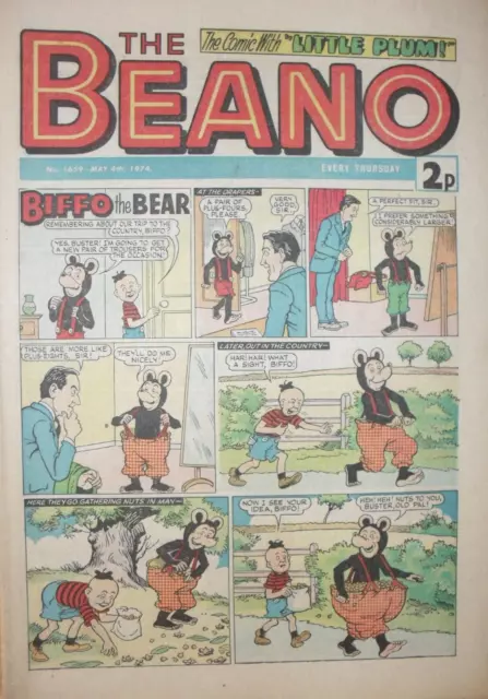 BEANO COMIC - 4th MAY 1974 (4th - 10th)  - RARE 50th BIRTHDAY GIFT !!!