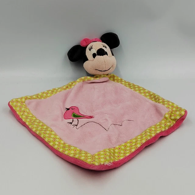 Doudou plat minnie rose vert coeurs oiseau DISNEY NICOTOY - 18537