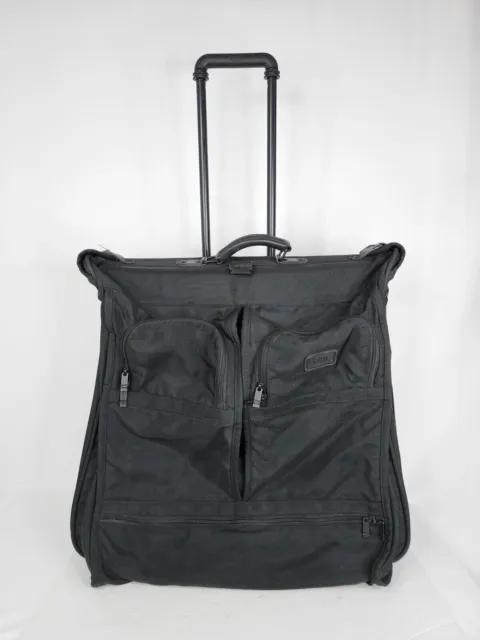 Tumi Wheeled Rolling Garment Luggage Folding Bag Ballistic Nylon 2 Wheel
