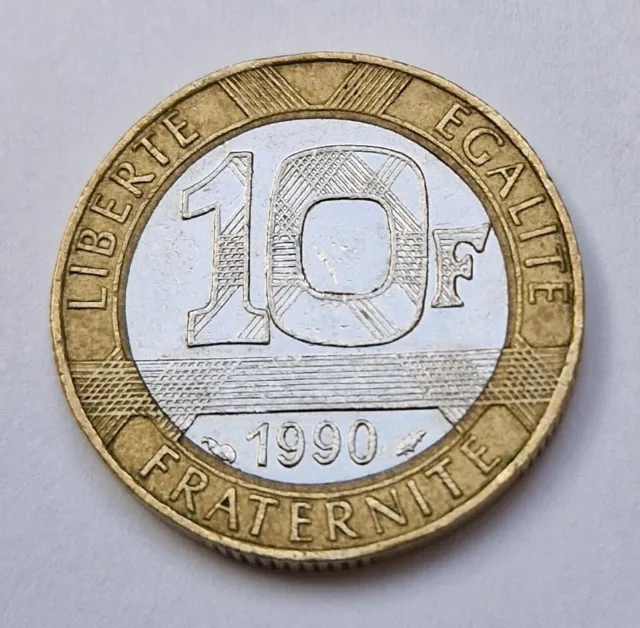 Pièce de monnaie 10 francs génie de la Bastille 1990 République Française