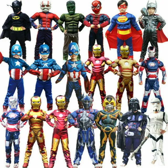 Neu Cosplay The Avengers Kostüm Kinder Halloween Karneval Kostüme Mit Maske 2024