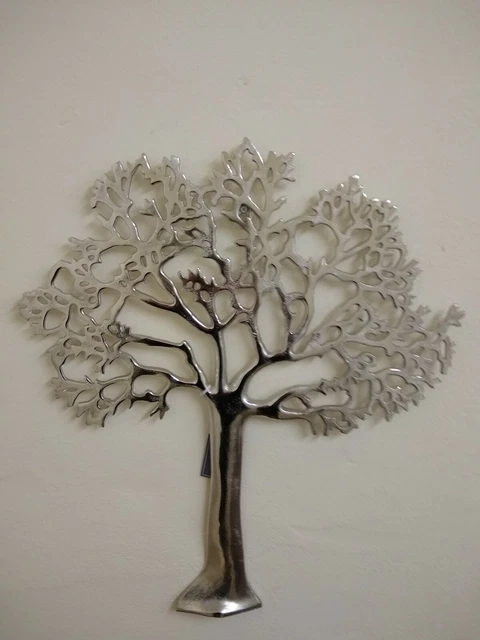 Aluminio Árbol de la Vida Colgante de Pared Decorativo Imagen Decoración - 60cm