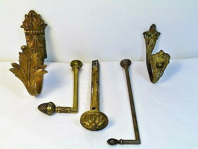 Lote De Soportes Antiguos para Rieles Para Cortinas
