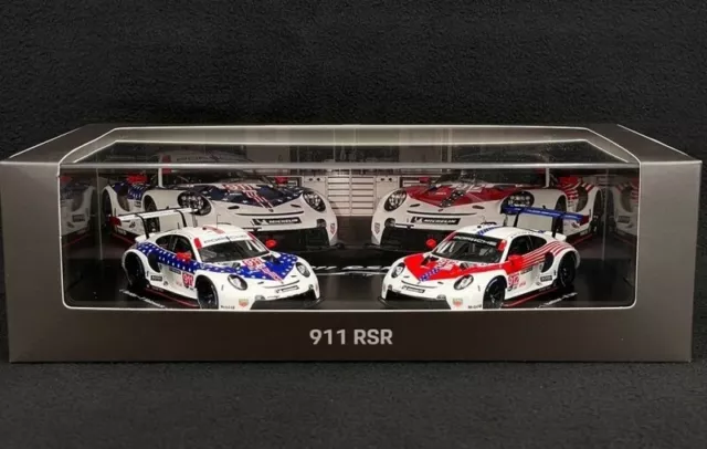 2-Car Set Porsche 911 RSR #911 & #912 12h Sebring 2020 1:43 Spark