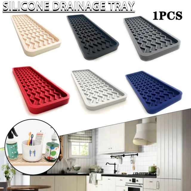 SILICONE KITCHEN SINK Organizer Tray for Multiple Usage Dish Soap Sponges D  EUR 6,51 - PicClick IT