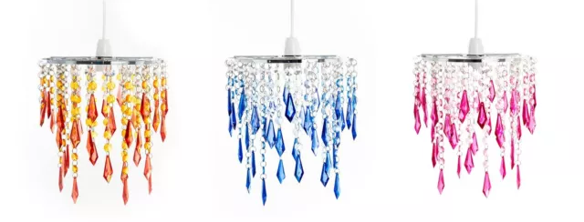Ceiling Light Shade - Modern Chandelier Pendant Acrylic Crystal Droplet