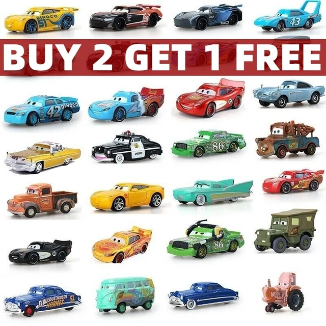 Disney Pixar Cars McQueen Sally Finn Mater Sarge 1:55 Diecast Toy Mini Car