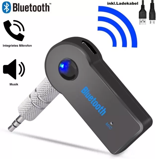 Bluetooth Audio Adapter Auto AUX Kabel Audio für Fahrzeuge 3,5 mm Klinke NEU