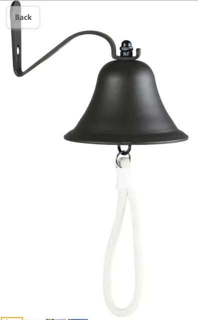 Upstreet Cast Iron Wall Mount Dinner Bell Outdoor Indoor With Bracket