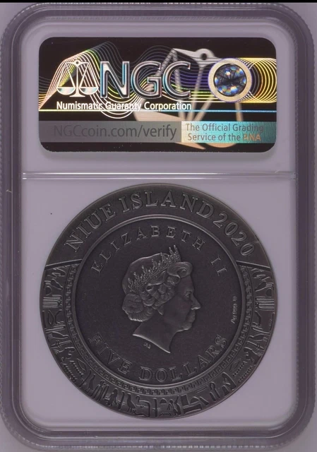 NGC MS70 FR Niue 2020 HORUS Gods of Anger 2oz silver coin High Reilef 2