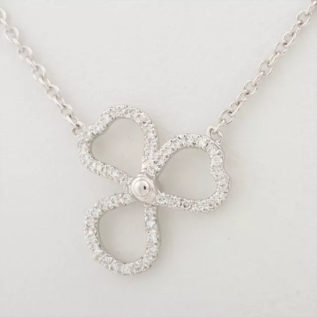 TIFFANY&Co. Paper Flower Diamond Open Flower Diamond Necklace Pt950 2.7g