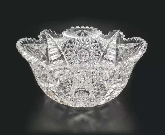 RARE Libbey ABP Cut Glass Crystal Bowl Senora Pattern