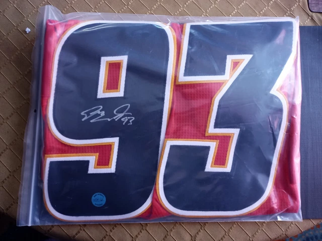 Chandail Hockey Personnalisé Signé Par Sam Bennett Flames Calgary / Coa