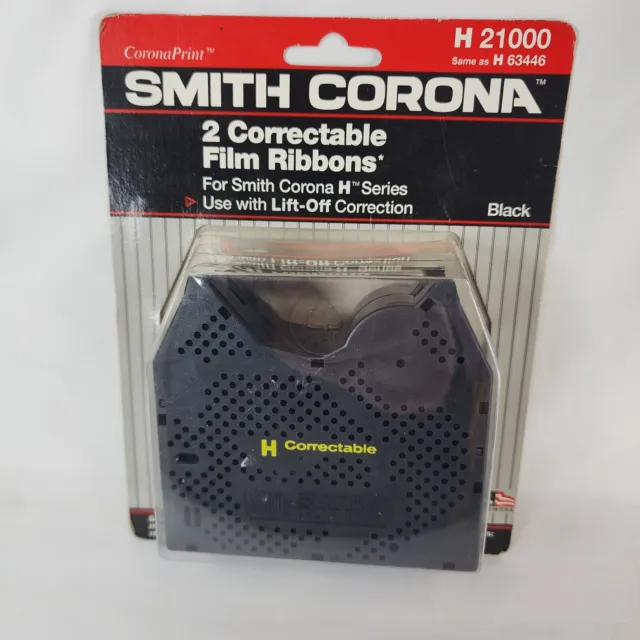 Smith Corona H Series 21000 2 Pack Correctable Typewriter Ribbon Lift Off