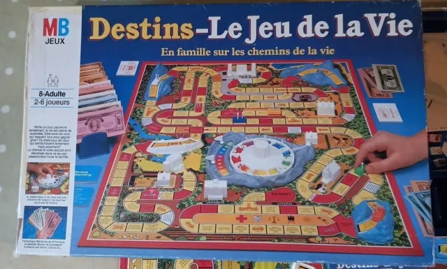 Vintage 1978 DESTINS En Famille Sur Les Chemins De La Vie Jeu De Société MB  