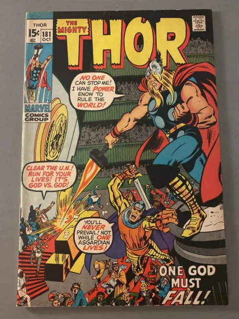The Mighty Thor #181 Marvel Comics 1970 Stan Lee & Neal Adams Mephisto Loki