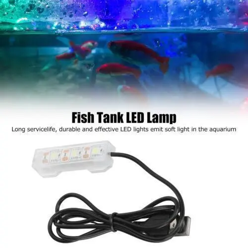 Mini LED Fish Tank Light for Aquarium Plants Water Grass Lamp