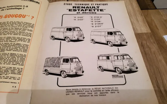 Revue technique  Renault Estafette r 2132 et r 2137 1970