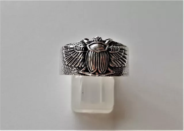 SCARAB Ring 925 STERLING SILVER Egyptian God Khepri Sacred Symbol Amulet Spirit