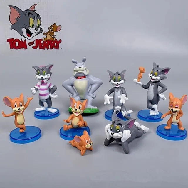Tom & Jerry Spike Mouse Playset Set of 9 Figure Cake Topper Figure Set Free Ship