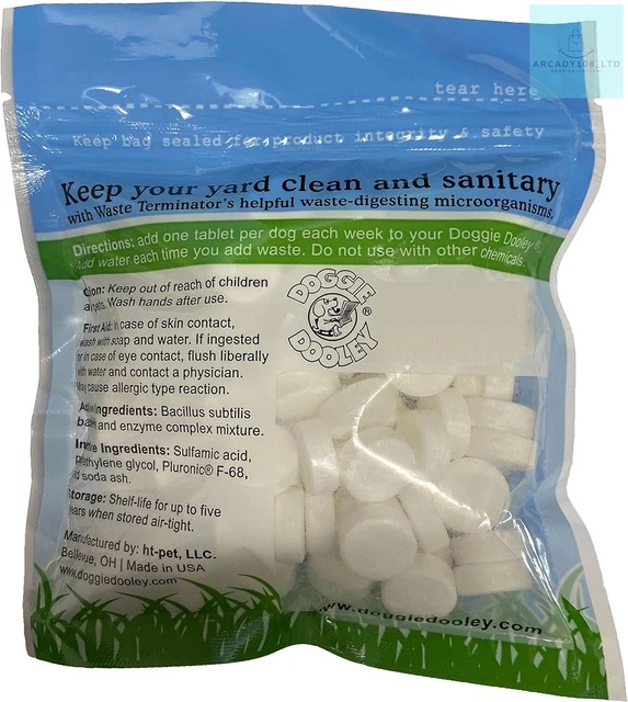 Doggie Dooley 36 Waste Tablets, White 2