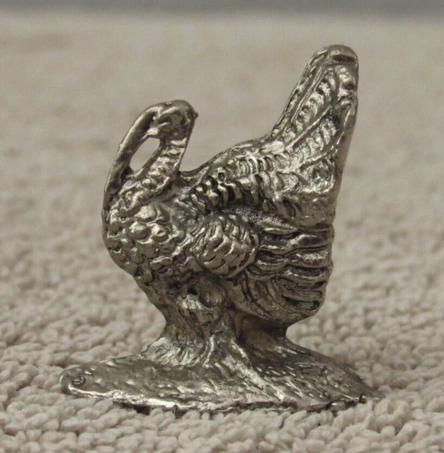 Vintage Turkey Pewter Figurine Figure