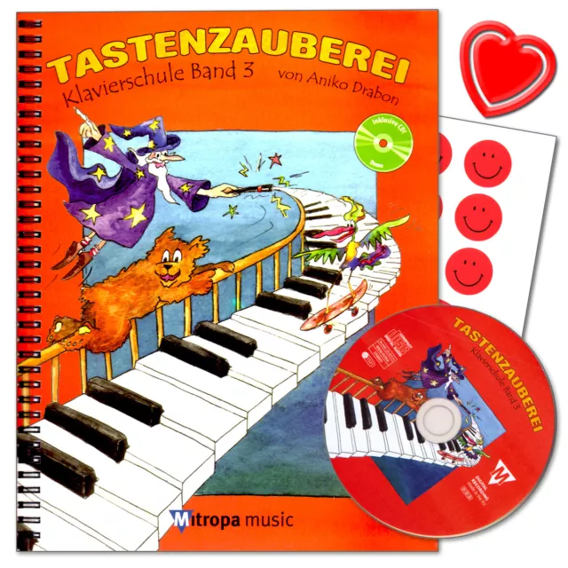 Tastenzauberei Band 3 - Klavierschule mit CD von Anike Trabon - 9789043130868