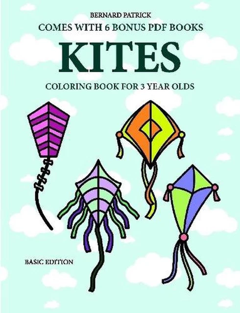 COLORING BOOK FOR 3 Year Olds (Kites) by Bernard Patrick (English ...