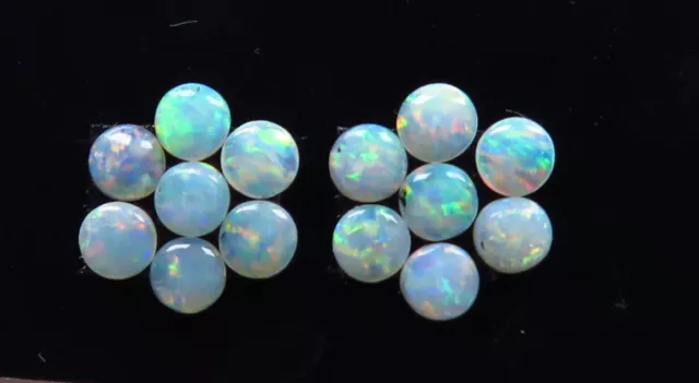 Australian White/Precious Opal 3mm Coober Pedy Natural 14 Stone Parcel 3