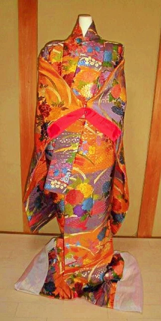 Japanese Kimono Uchikake Wedding Pure Silk  japan 905 2