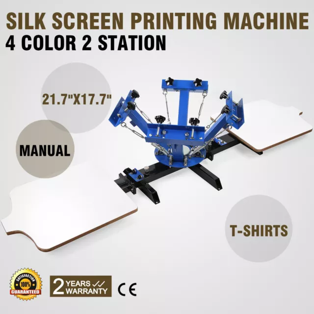 4 Couleur 2 Press Station Isshiki Machine sérigraphie Sérigraphie Printer Shirt