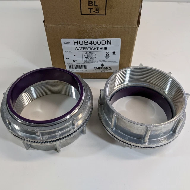 Emerson Watertight Hub Hub400Dn 4" Zinc Die Cast Recessed O-Ring Rigid Conduit