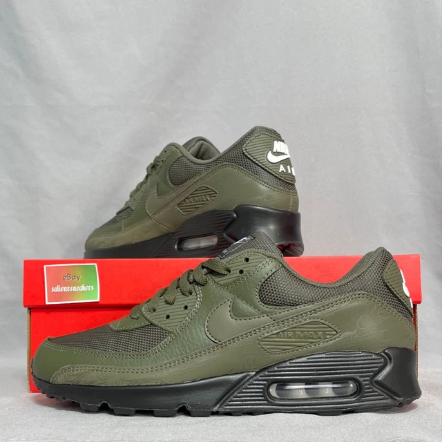 NIKE AIR MAX 90 UK11 DZ4504 300 EUR46 US12 Cargo Khaki White Black