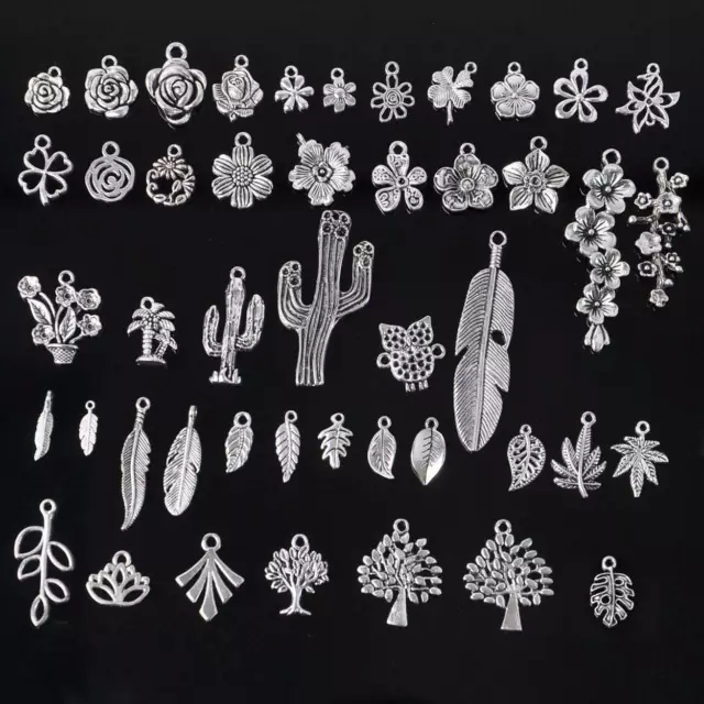 Großhandel 10 Stück Tibetan Silber Metall Anhänger Perlen Schmuckherstellung