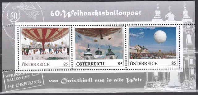 Sonderedition Kleinbogen 60. Weihnachtsballonpost  Christkindl Postfrisch ** MNH