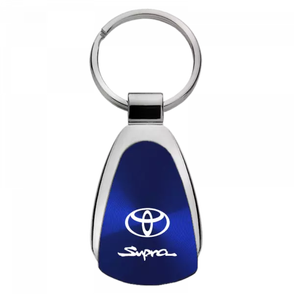 Toyota Supra Blue Teardrop Authentic Key Chain Fob Ring Officially Licensed