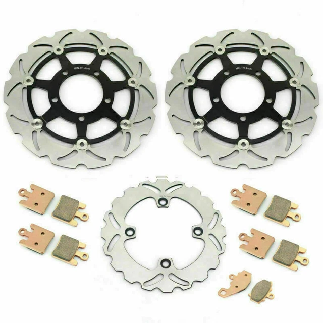 Disques de frein Avant Arrière Plaquettes pr Kawasaki ZX6R ZX636 NINJA 2003 2004