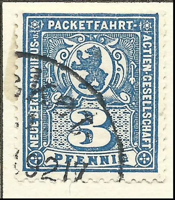 BERLIN Privatpost 1891 Mi.B.47 gestempelt ohne Gummierung m. Falz (#35804-5)