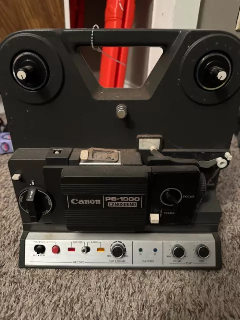 UNTESTED CANON PS-1000 VINTAGE 8mm CANOSOUND ALC PORTABLE FILM CINE PROJECTOR