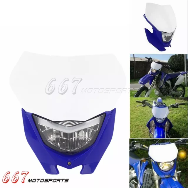 Supermoto Headlight For Yamaha WR TTR 110 125 230 250 426 450 YZ125 YZ250 YZ450