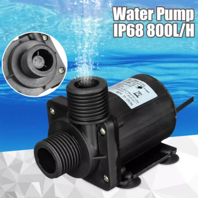 DC12V Wasserpumpe 19W 800L/H Teichpumpe Gartenteichpumpe Wasser Pumpe Tauchpumpe