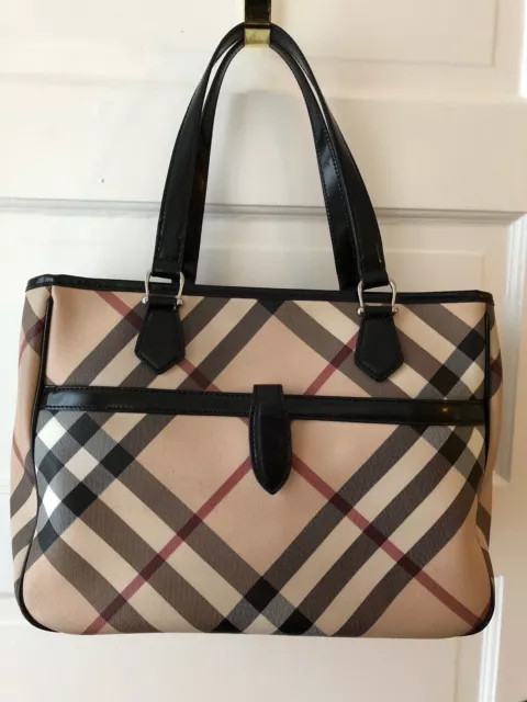 Burberry Nova Check Handbag/Coated Canvas/Patent Leather