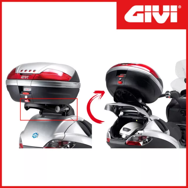 Portapacchi Ribaltabile Monokey [Givi] Piaggio Mp3 125/250/300/400/500 - Sr134