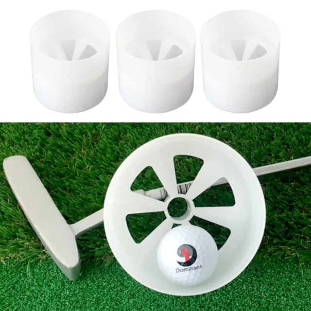 3x Durable Golf Cups Golf Indoor and Outdoor Putting Green Flag Accessories