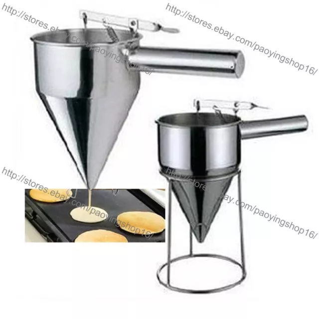 Stainless Steel Donut Poffertjes Taiyaki Cupcake Pancake Waffle Batter Dispenser