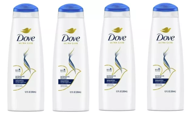 (4)Dove Ultra Care Nourishing Intensive Repair Daily Shampoo , 12 oz Each