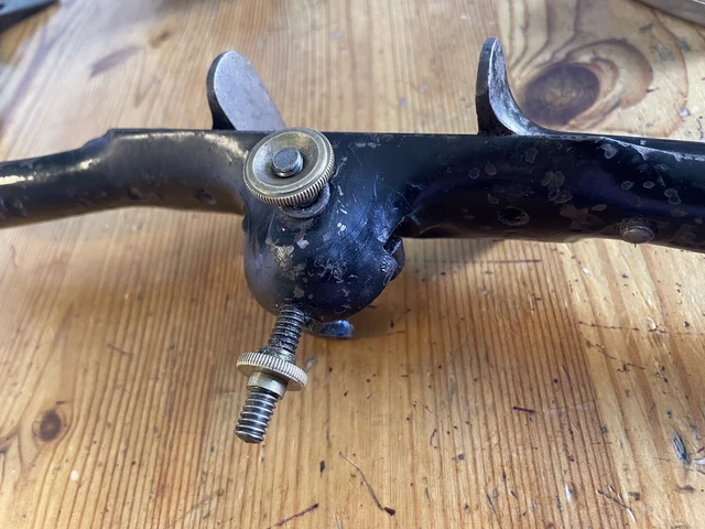 Steel & Brass Fully Adjustable E. PRESTON  SPOKESHAVE +  2 blades.