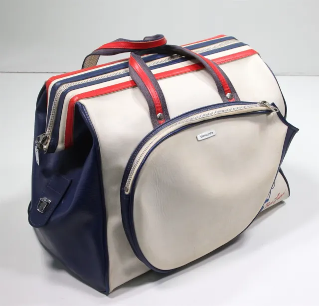 Samsonite x Rod Laver 1970's Red/White/Blue Tennis Duffle Bag