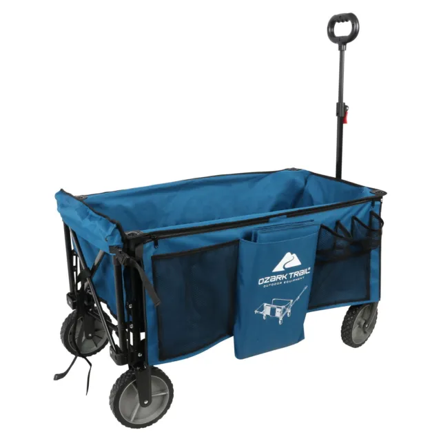 Heavy Duty Collapsible Folding Wagon Cart Outdoor Utility Camping Garden Wheels